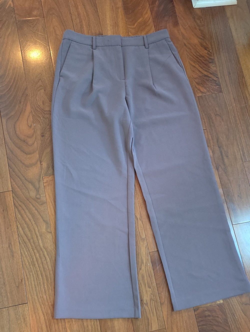 Dkny Women’s Tailored Wide-Leg Pants — Gray